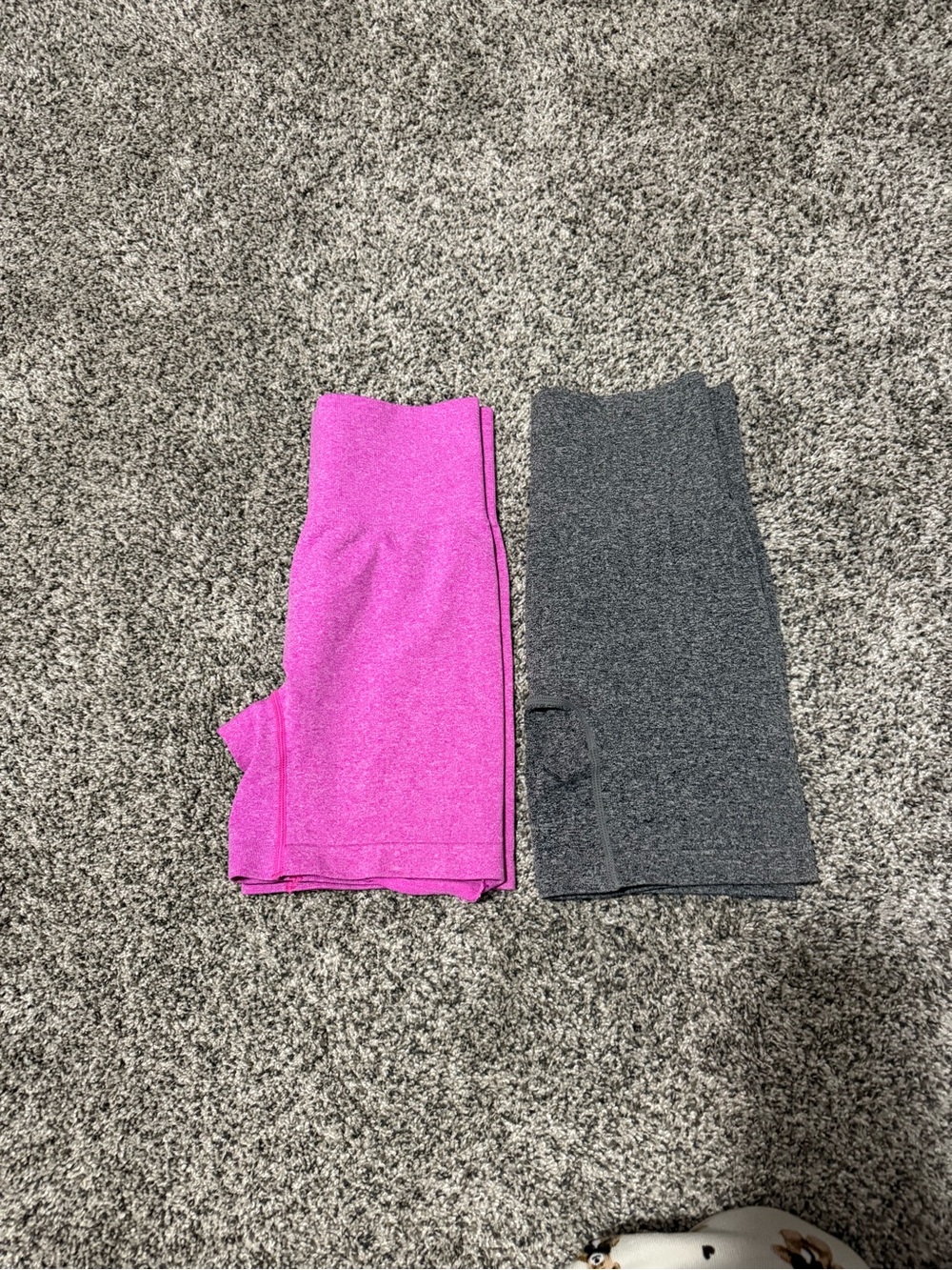 Pink and Grey Biker Shorts